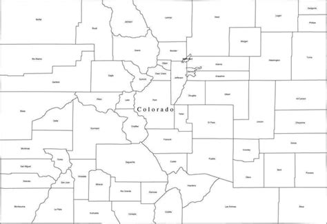Colorado State Outline Administrative And Political Vector Map In Black