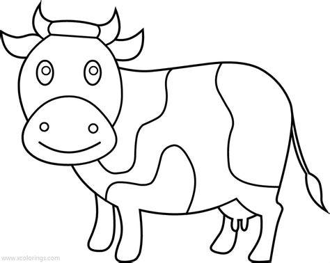 Black And White Cow Coloring Pages
