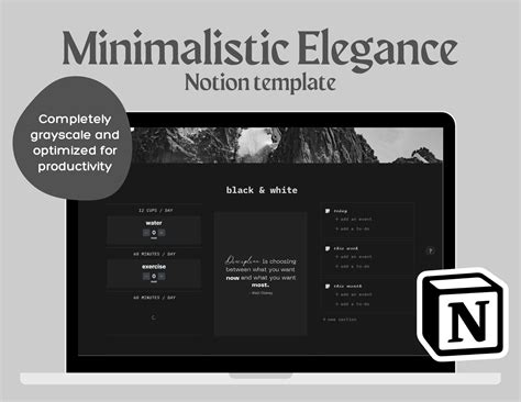 Black And White Notion Template