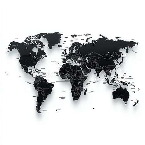 World Map Dotted Black