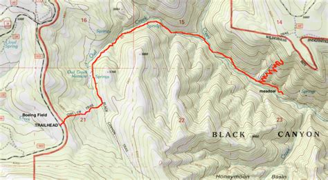 Black Canyon of the Gunnison trail map