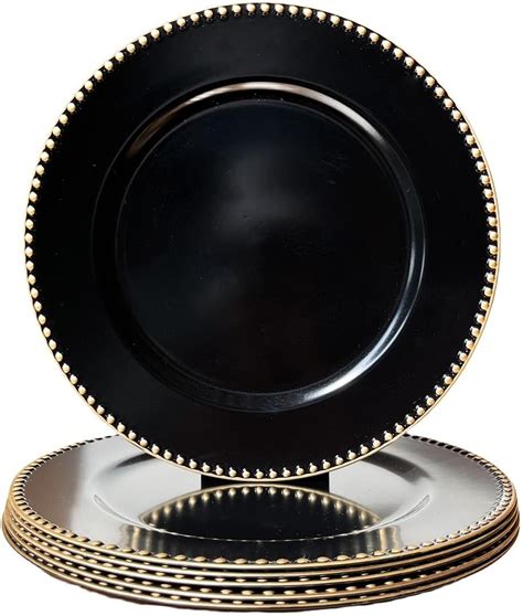 Black Charger Plates