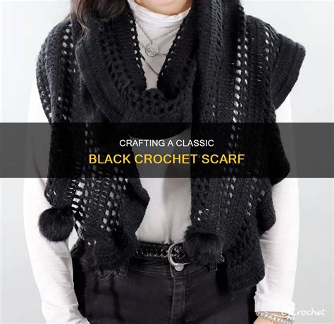 Black Crochet Scarf