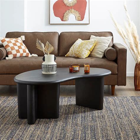 Black Curved Coffee Table