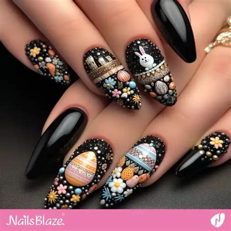 Black Easter Nails