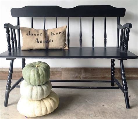Black Farmhouse Bench