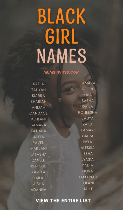 Black Girl Names That Start With U