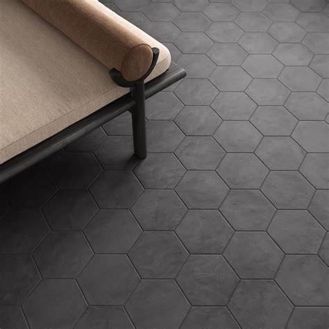 Black Hex Floor Tile - SCIENCE EDUCATION