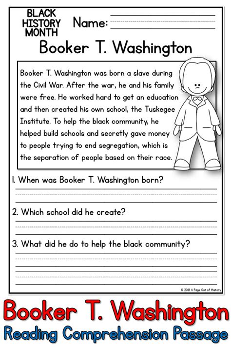 Black History Month Worksheets 2nd Grade