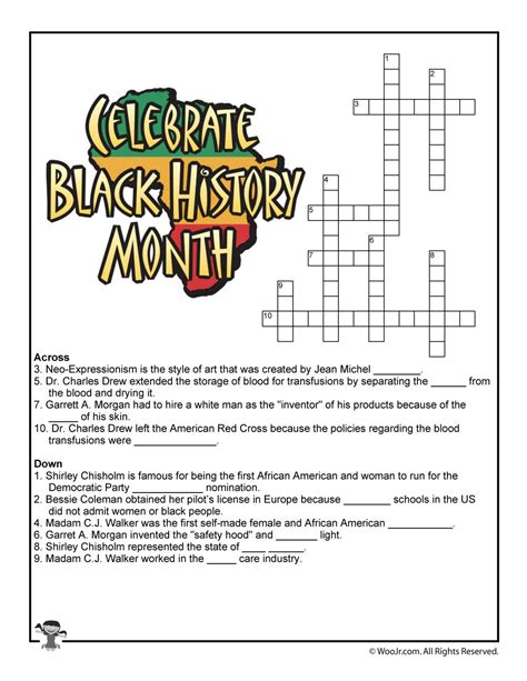 Black History Puzzles Printable