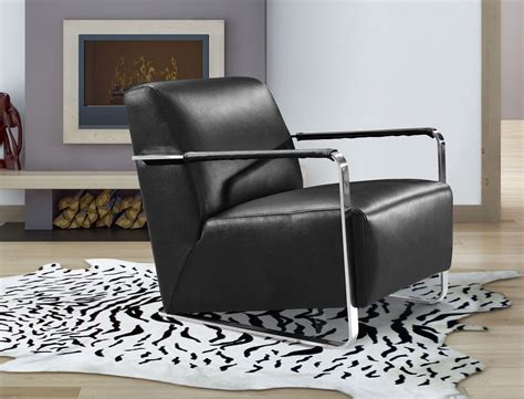 Black Leather Modern Chair