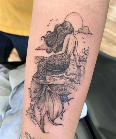 Black Mermaid Tattoo