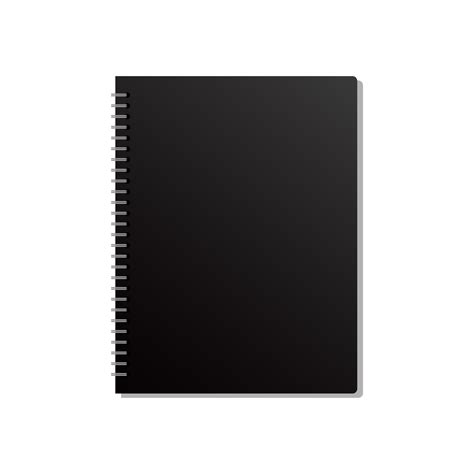 Black Notebook 3D PNG