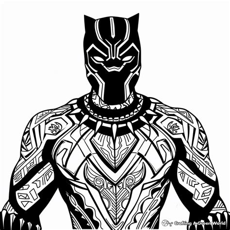 Black Panther Coloring Pages Hard