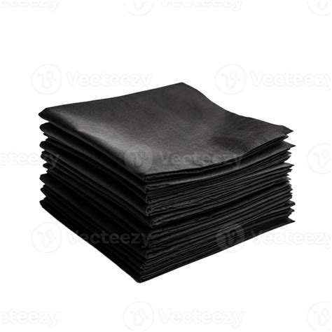 Black Paper Tissues Stack 3D PNG