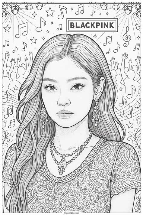 Black Pink Coloring Pages