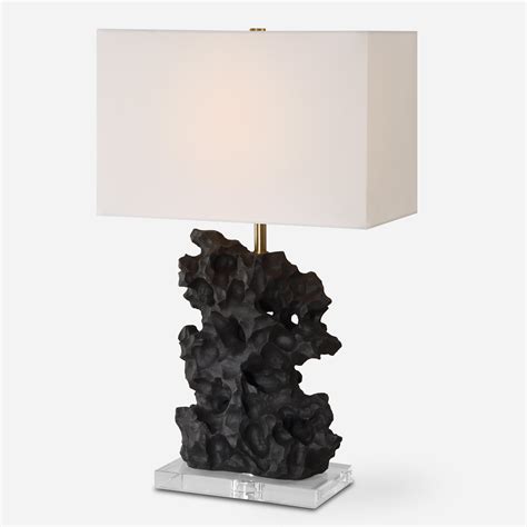Black Stone Table Lamp