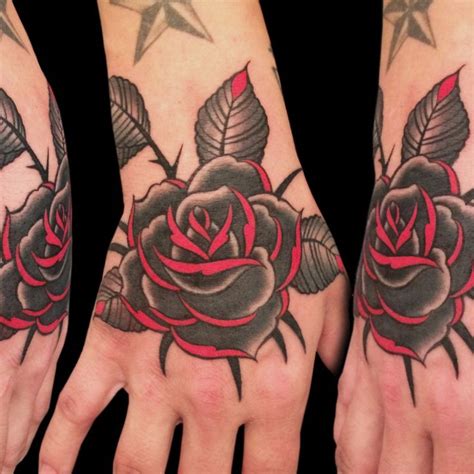 Dark black and red rose Rose tattoos for women, Red rose