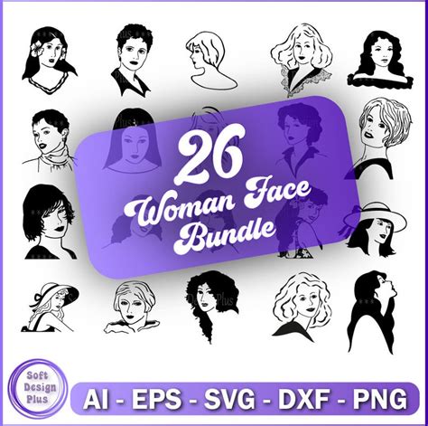 Download Black Woman Face Bundle Cut Files