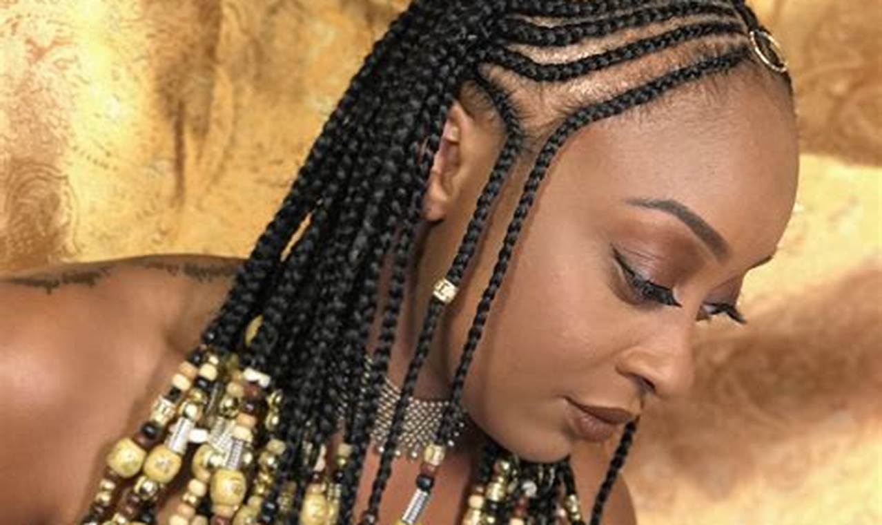 Black Woman Hairstyles with Beads