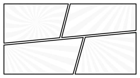 Black and White Comic Layout PowerPoint Template - SlideModel