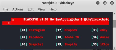 Blackeye Phishing Tool in Kali Linux - GeeksforGeeks
