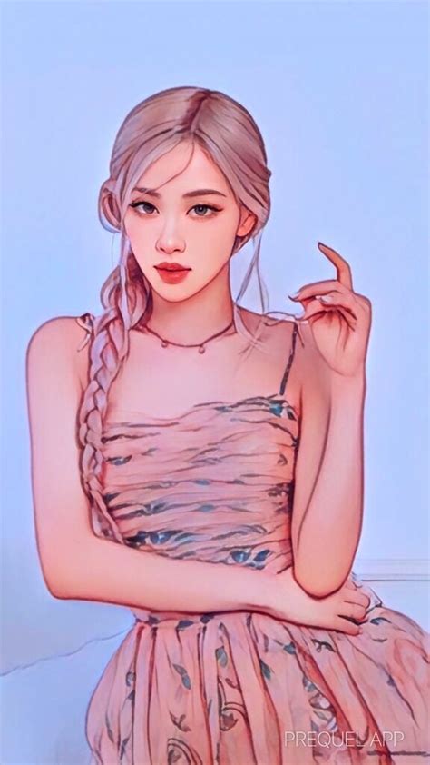 Blackpink Cartoon Rose