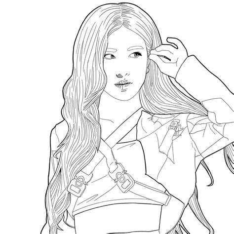 Blackpink Coloring Pages Rose