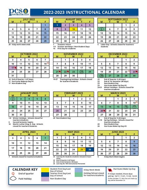 Blair Academy Calendar