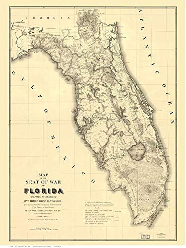 Zachary Taylor’s Florida Map 1839 “Seat of War” Old Maps Blog