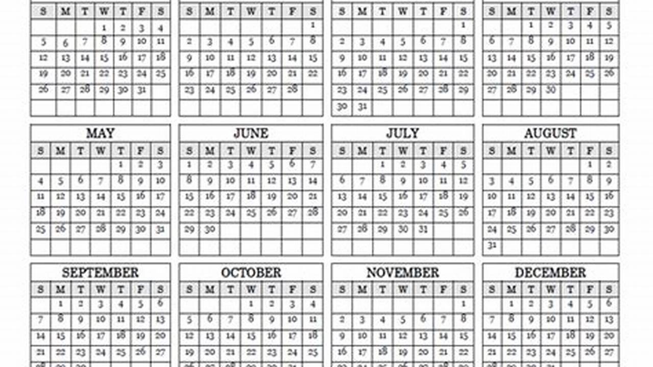 Blank 2025 Calendar For Printing And Editing