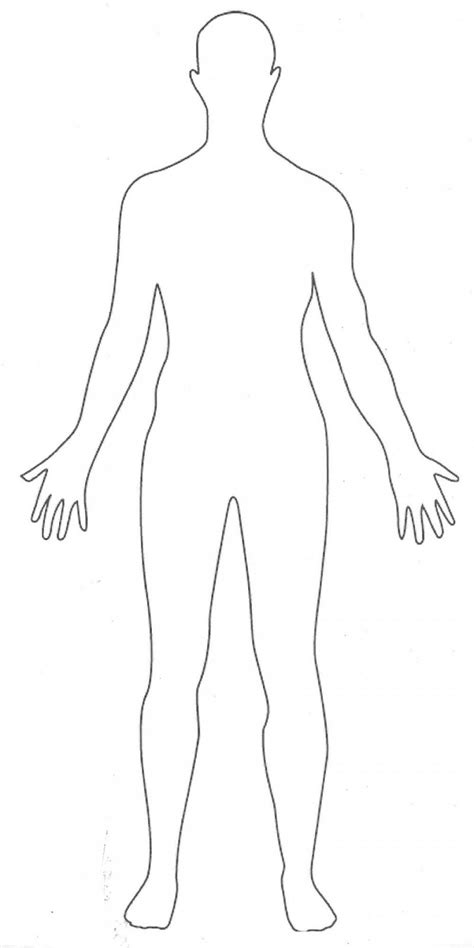 Blank Body Outline Clipart ClipArt Best
