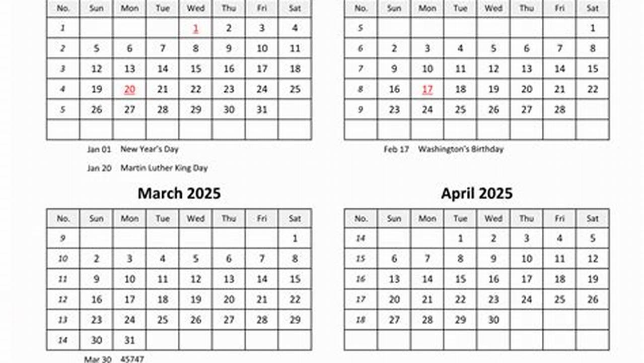 Blank Calendar January 2025 Pdf Format In Excel