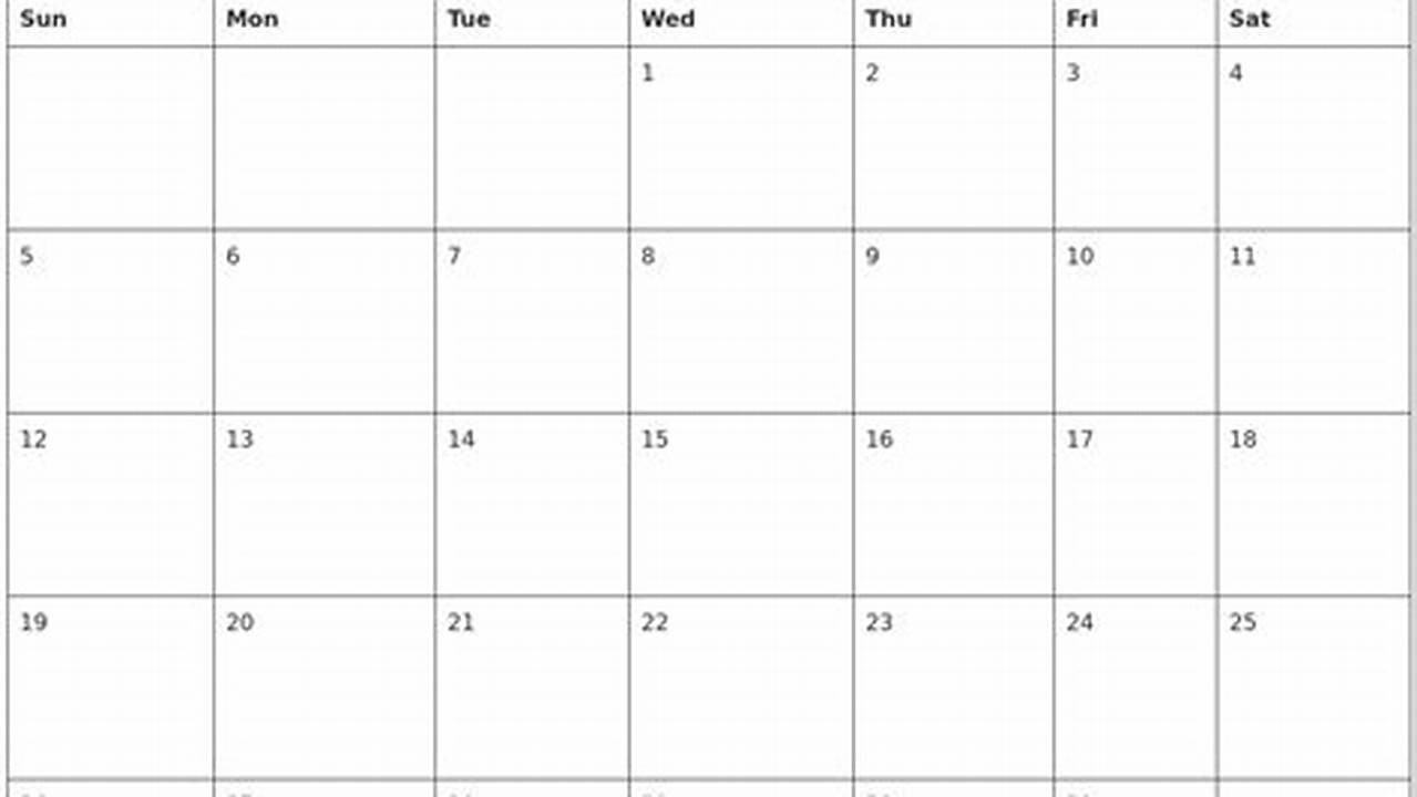 Blank Calendar October 2025 Excel Template