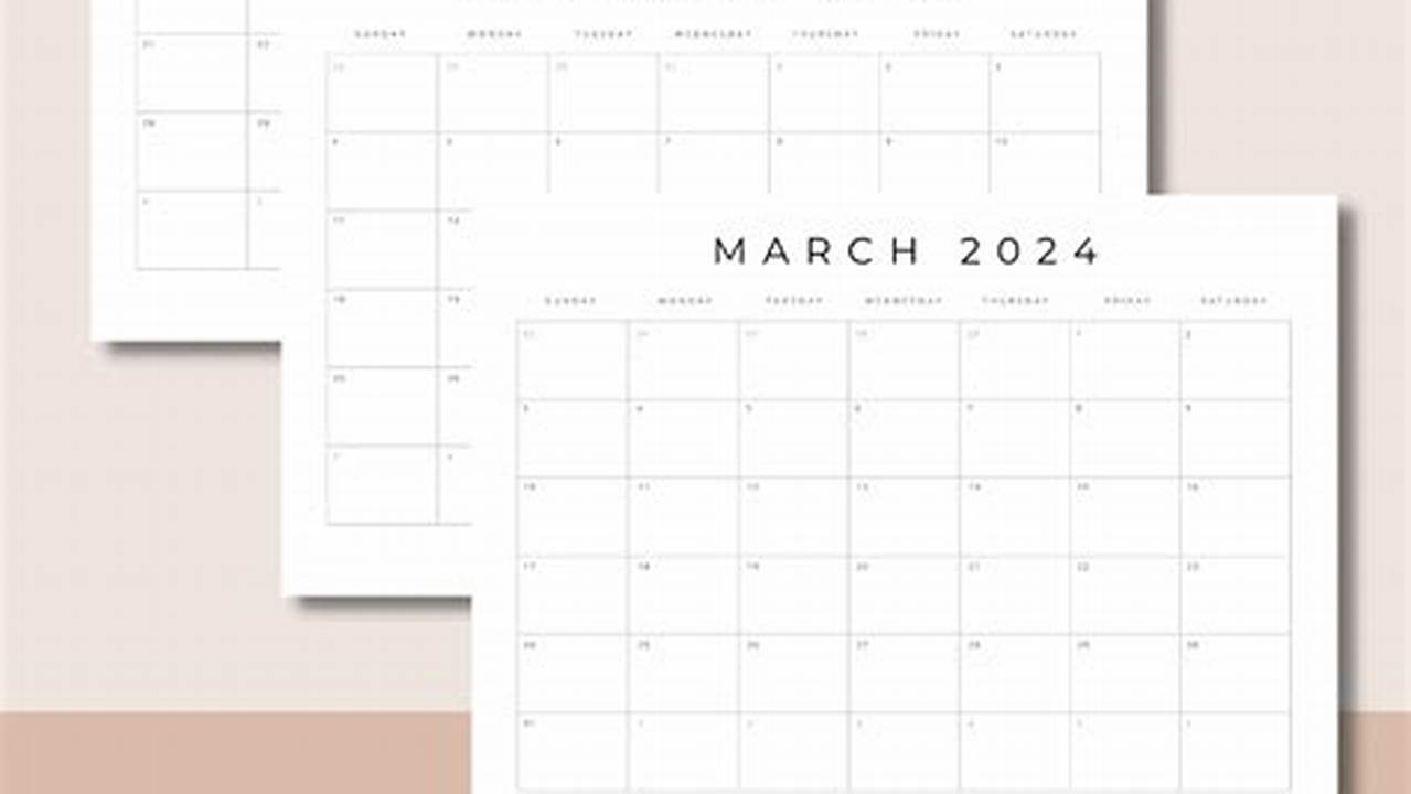 Blank Calendar Pages 2024 Pdf Download