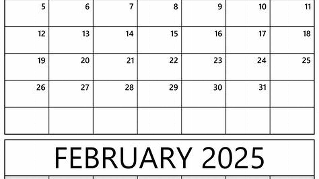 Blank Calendar Pages 2025 Printable January And February 2025