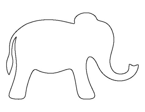 Blank Elephant Template