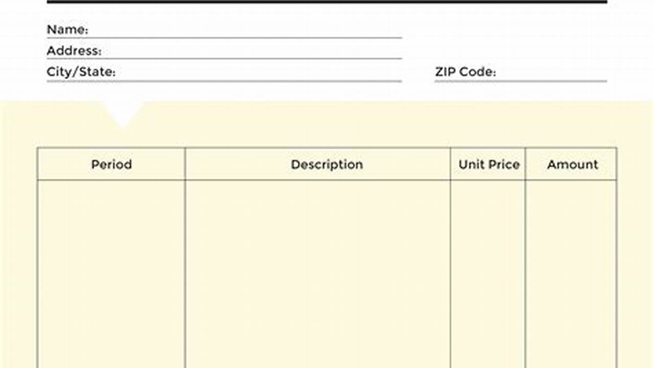 Blank Invoice Template For Sales