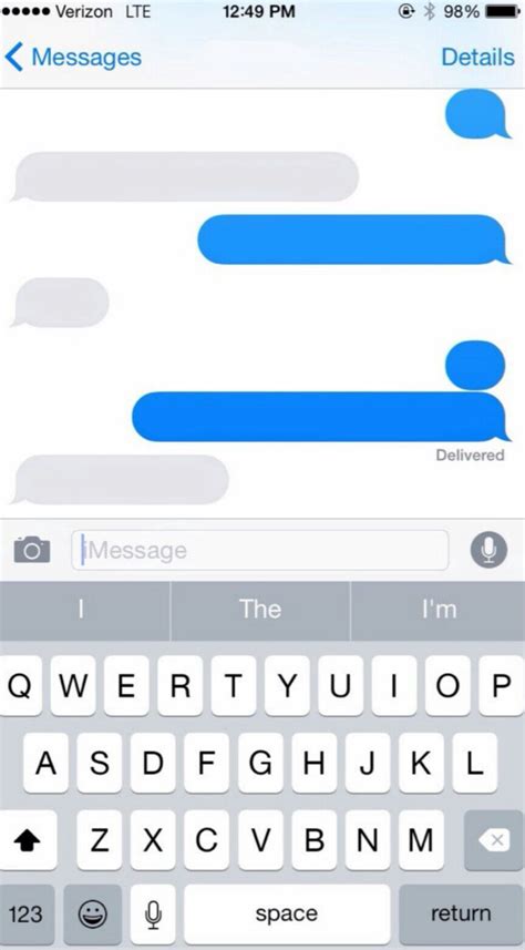 Blank Iphone Text Message Template
