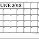 Blank June Calendar Template