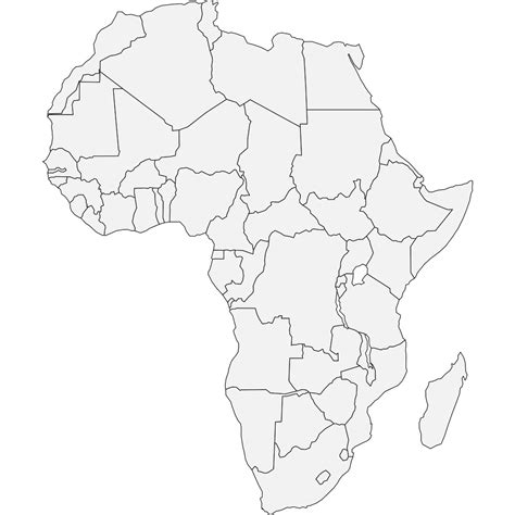 Blank Map Of Africa Printable