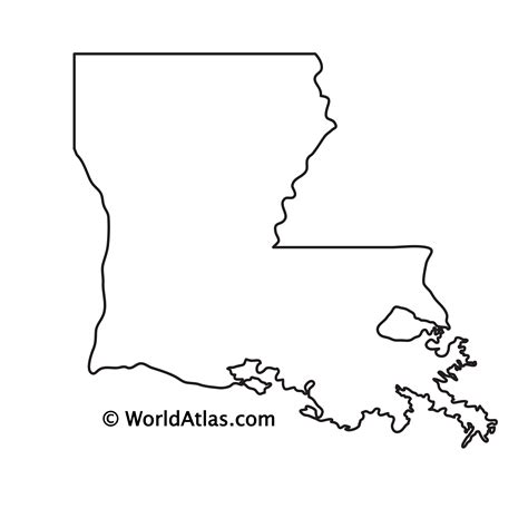 Blank Map Of Louisiana