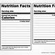 Blank Nutrition Facts Template