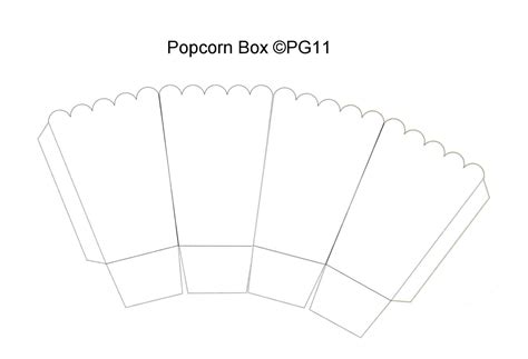 Blank Popcorn Box Template