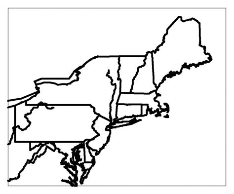 Blank Printable Northeast Region