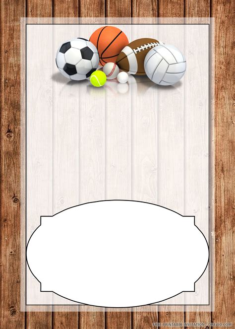 Blank Sports Invitation Template