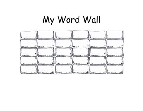 7 Best Word Wall Printable Template