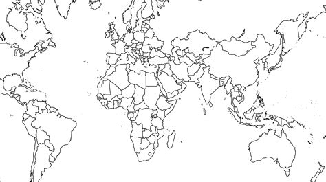 Blank World Political Map