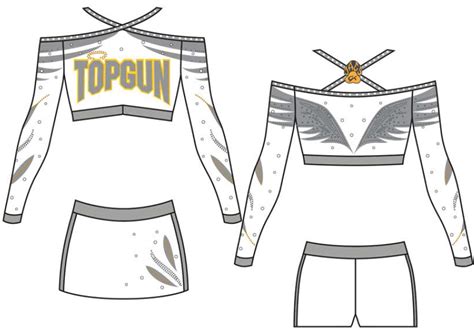 Blank All Star Cheer Uniform Template