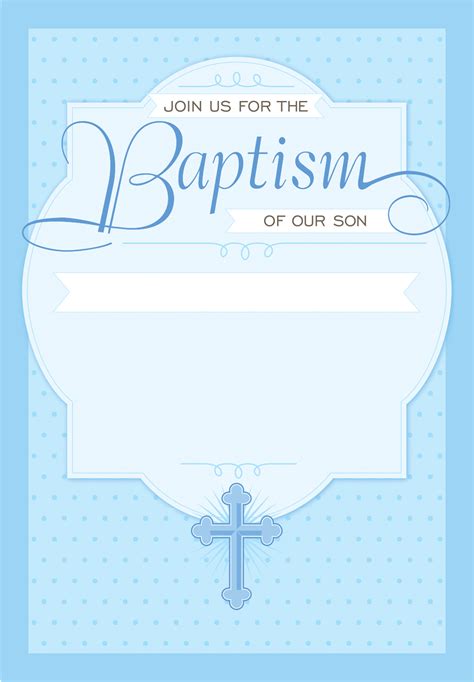 Blank Baptism Invitations Template